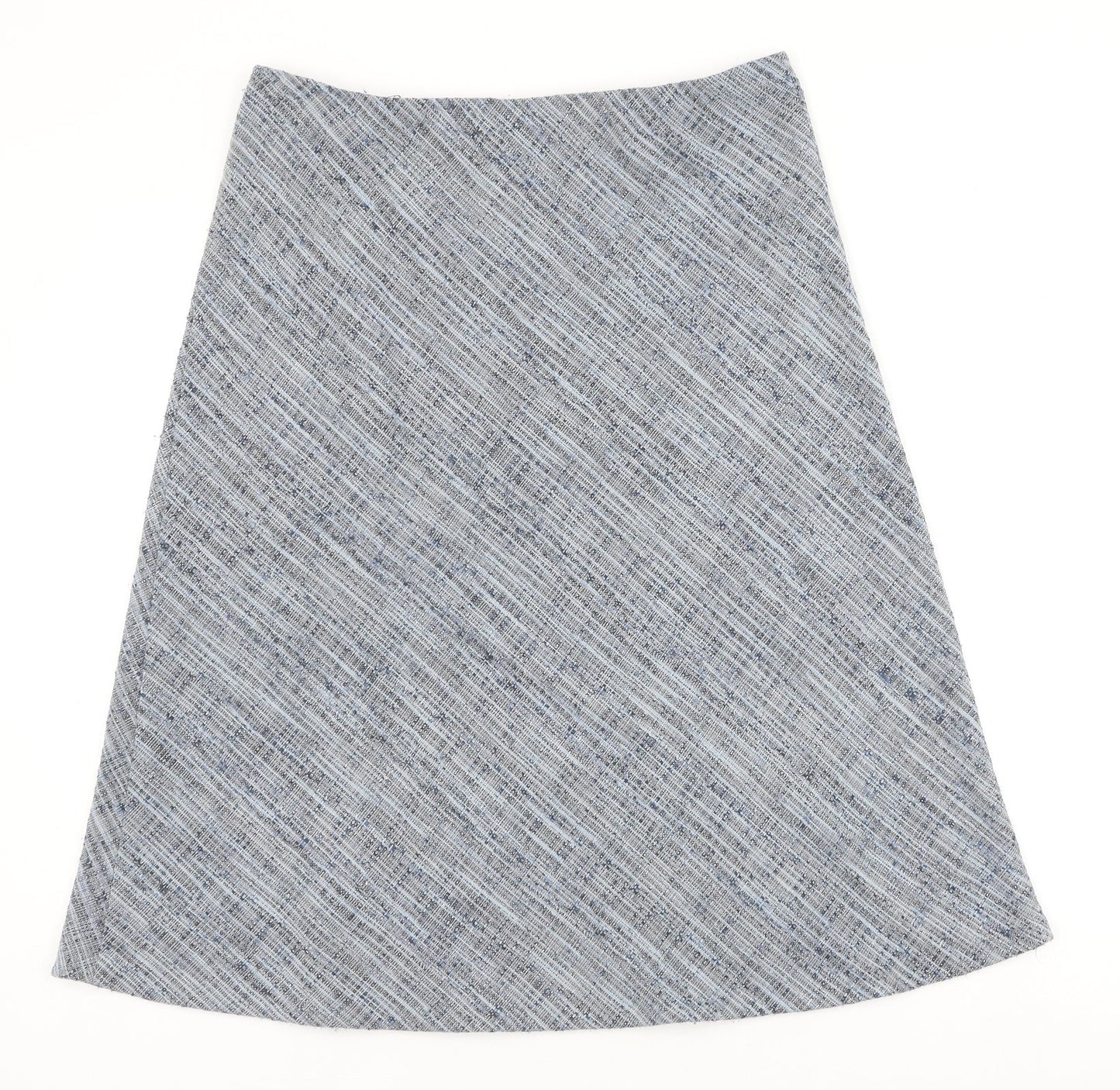 Wallis Womens Blue Polyester Swing Skirt Size 14