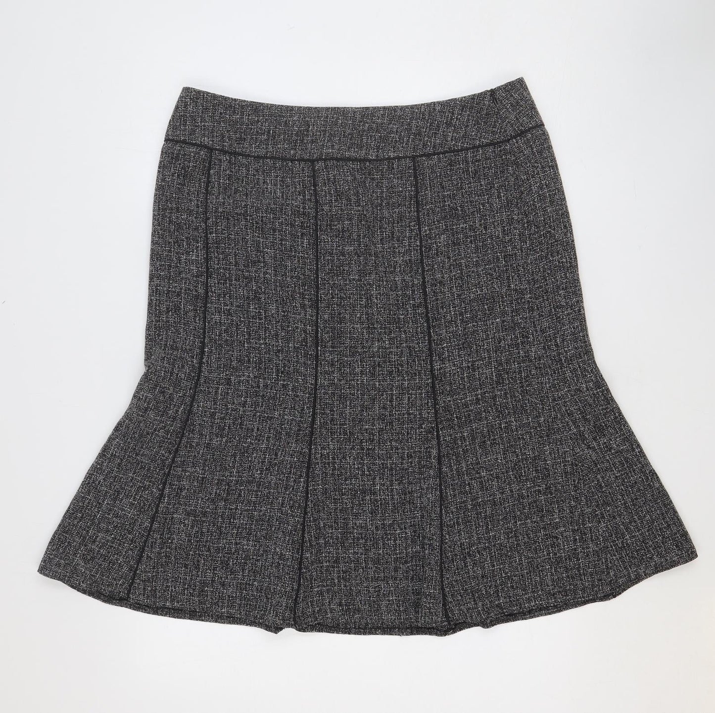 EWM Womens Grey Polyester Trumpet Skirt Size 16