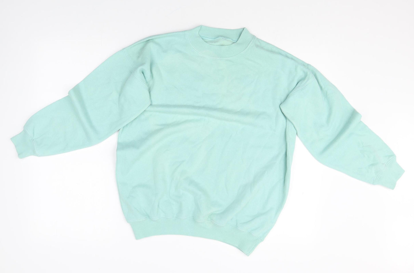 Preworn Womens Blue Round Neck Cotton Pullover Jumper Size 8