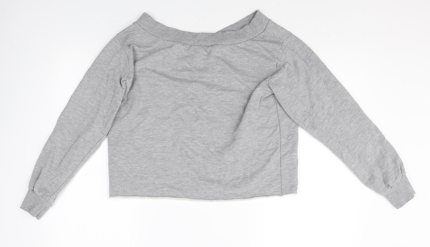 ASOS Womens Green V-Neck Cotton Pullover Jumper Size 8