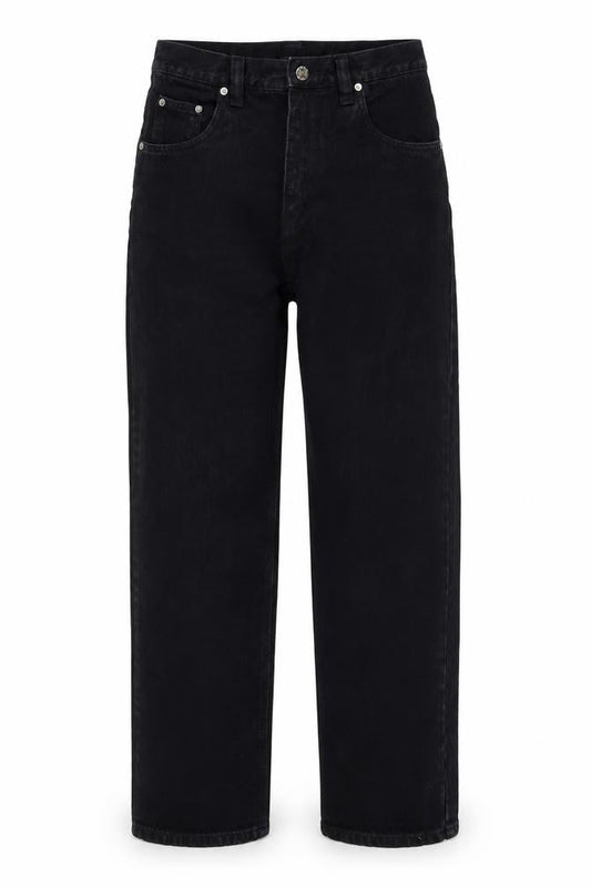 Edge Jeans Womens Black Cotton Straight Jeans Size 30 in L29 in Regular Zip