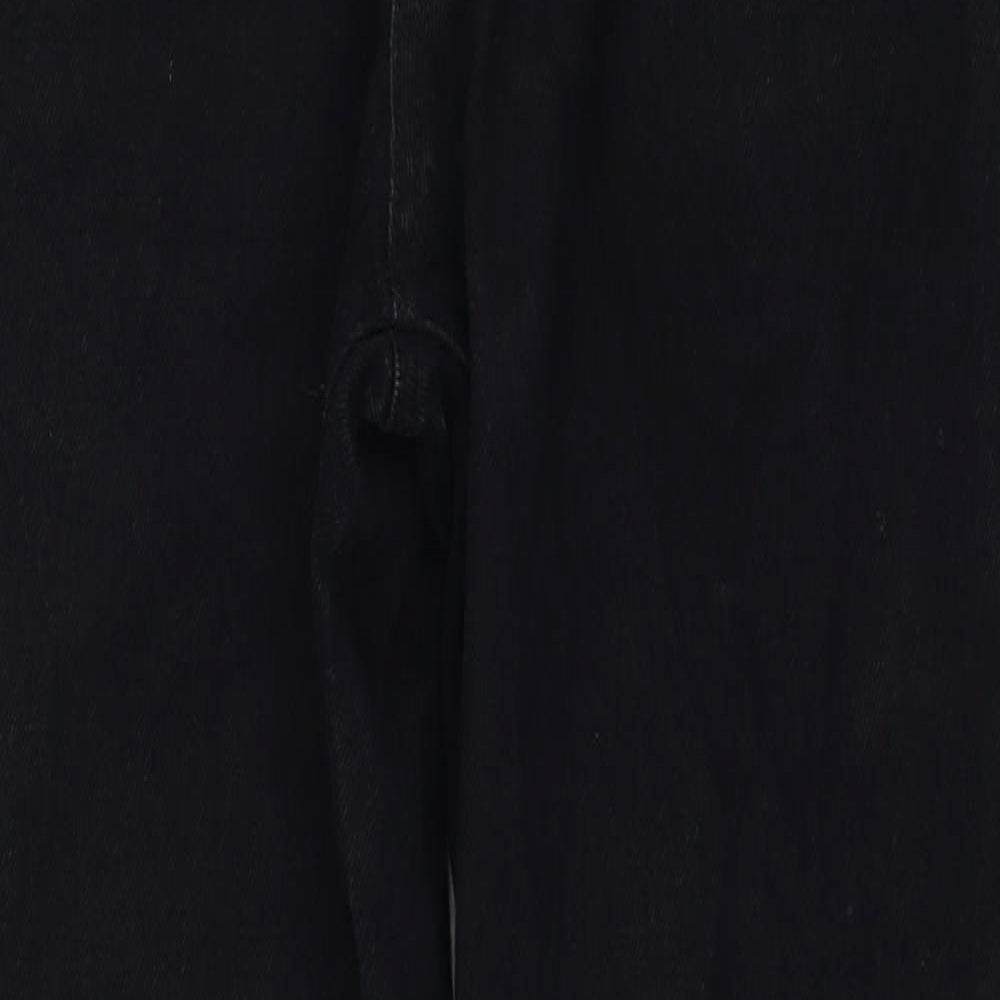 Edge Jeans Womens Black Cotton Straight Jeans Size 30 in L29 in Regular Zip