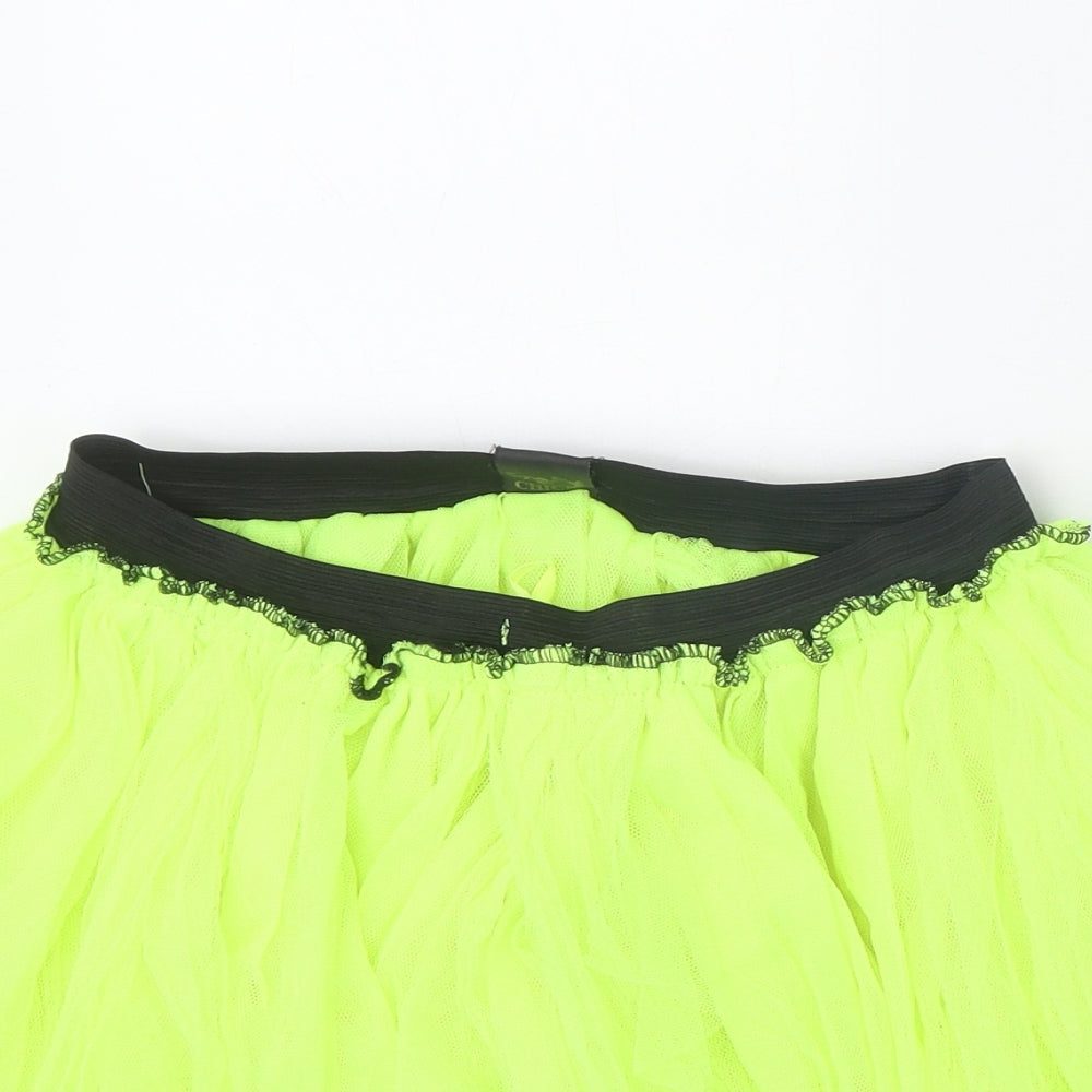 Crazy Chick Womens Yellow Polyester Tutu Skirt Size 24 in