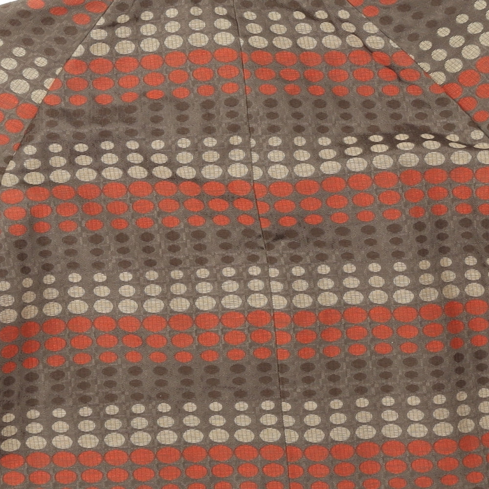 Marks and Spencer Womens Multicoloured Polka Dot Pea Coat Coat Size 12 Button