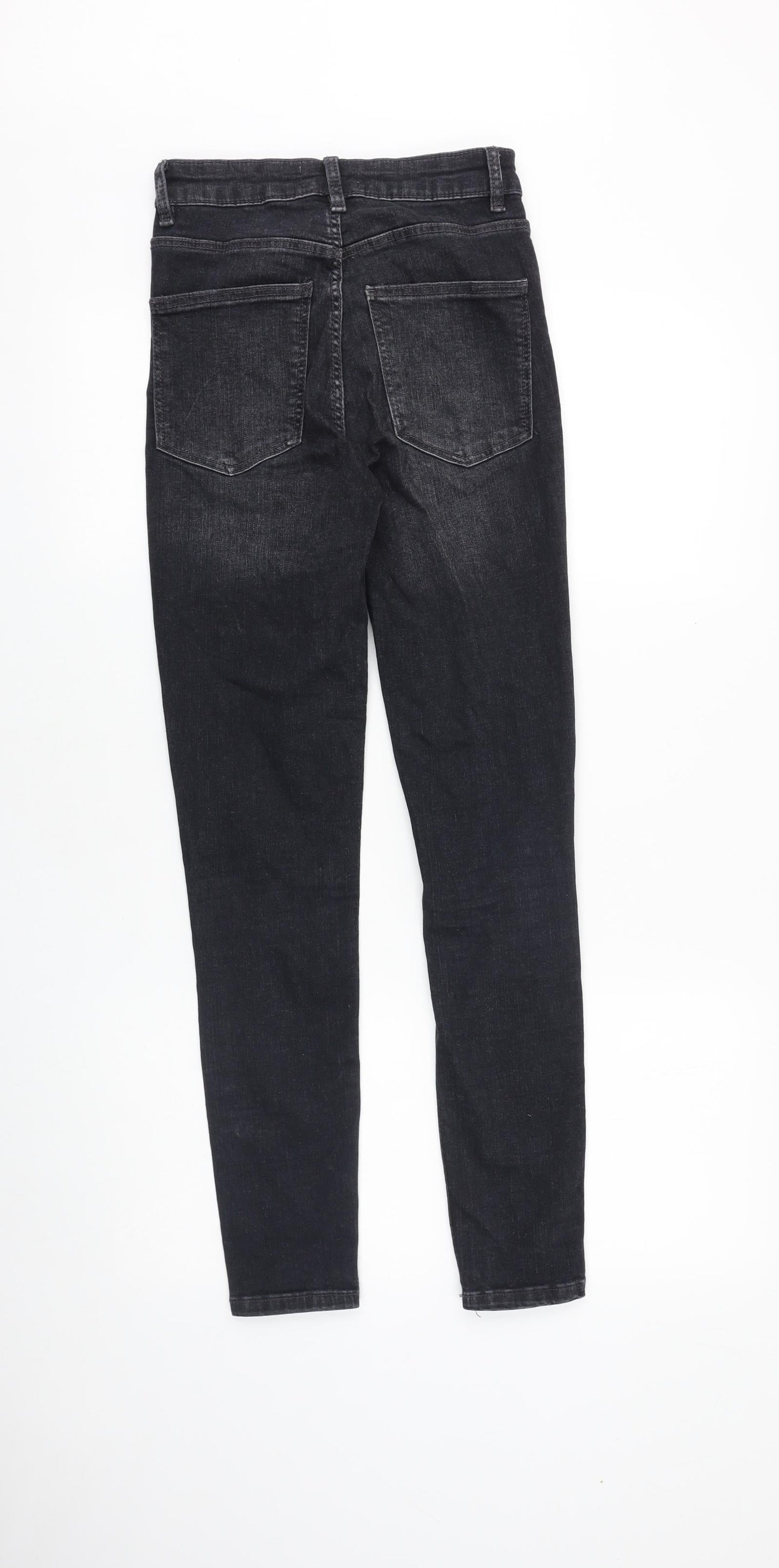 Zara Womens Black Cotton Skinny Jeans Size 26 in L29 in Slim Zip