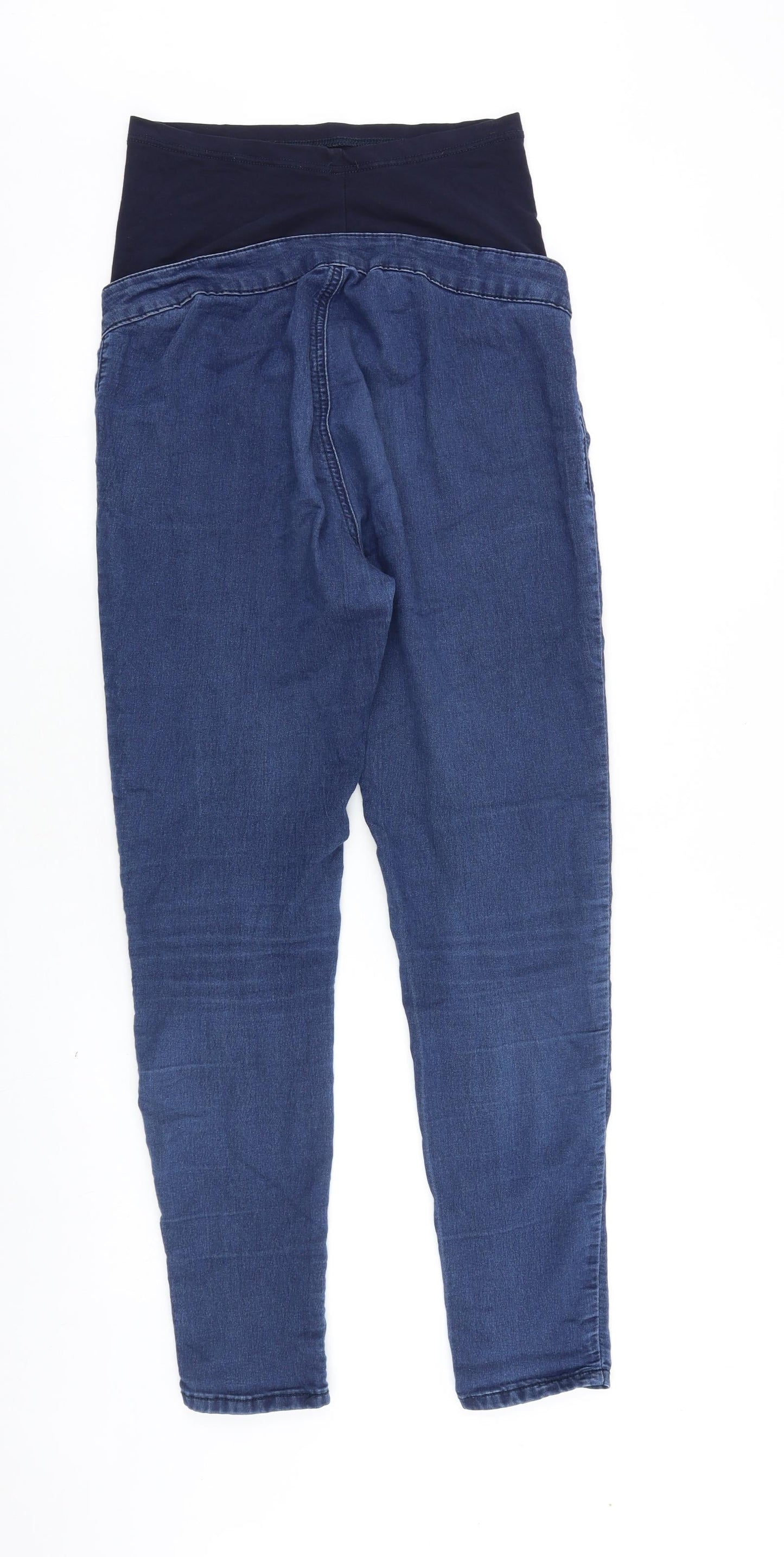 Preworn Womens Blue Cotton Skinny Jeans Size 8 L28 in Regular Zip