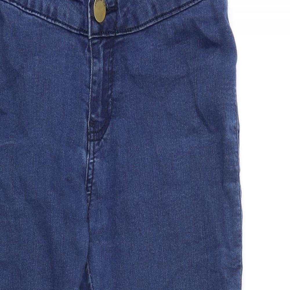 Preworn Womens Blue Cotton Skinny Jeans Size 8 L28 in Regular Zip
