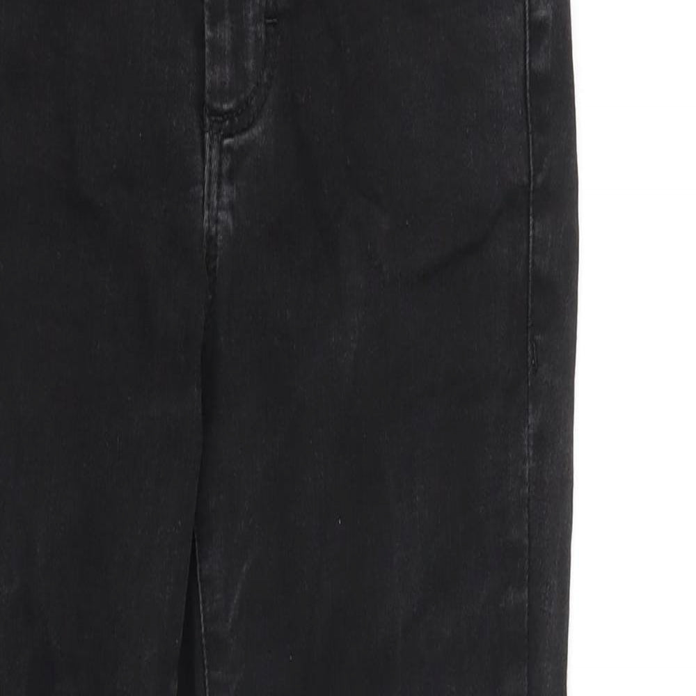 Topshop Womens Black Cotton Skinny Jeans Size 26 in L30 in Regular Zip