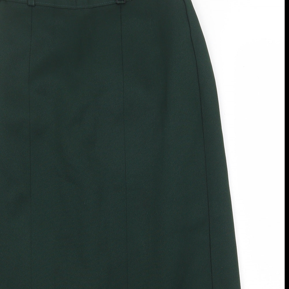 Slimma Womens Green Polyester Straight & Pencil Skirt Size 14