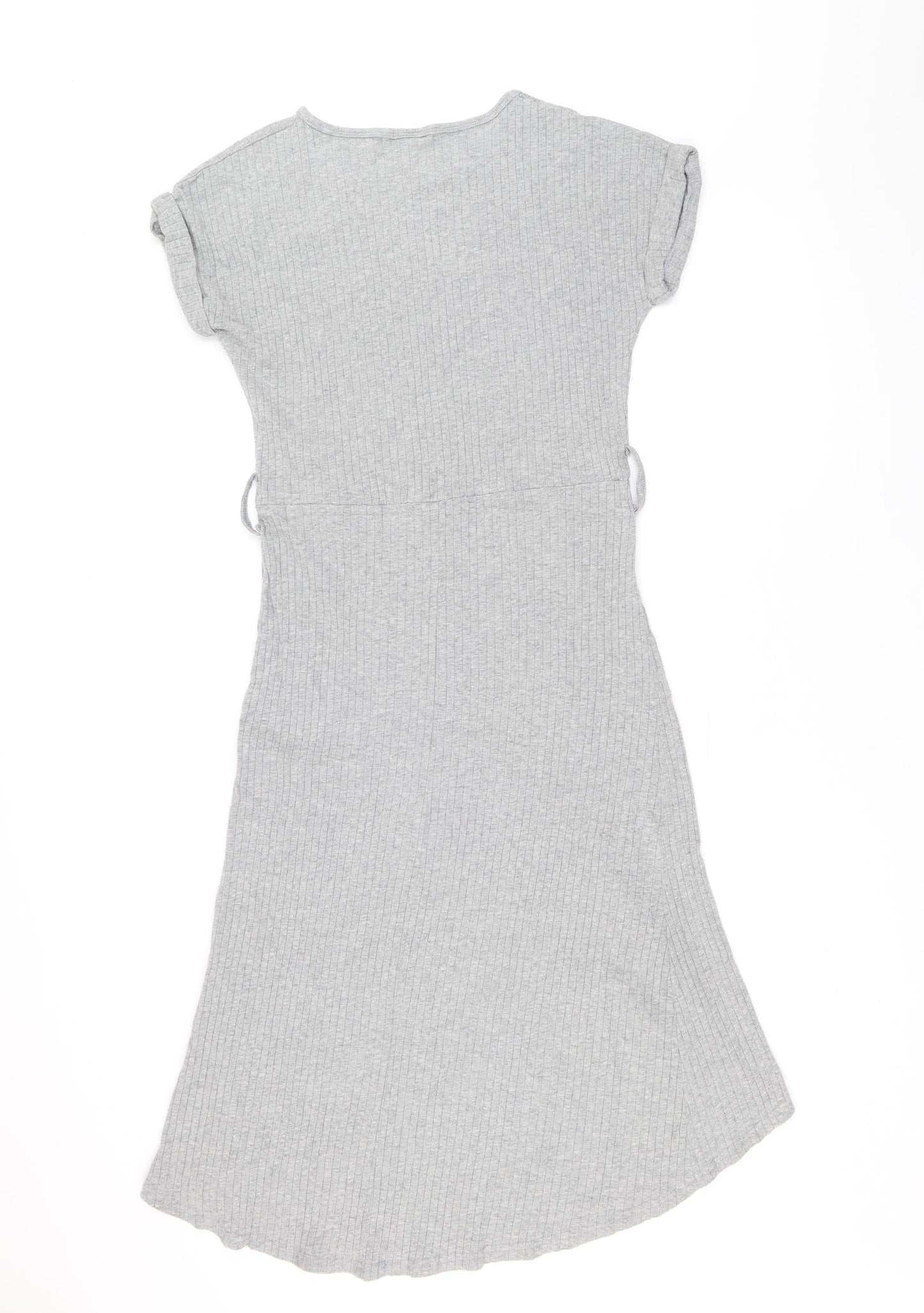 Preworn Womens Grey Polyester A-Line Size M Scoop Neck Pullover - Ribbed