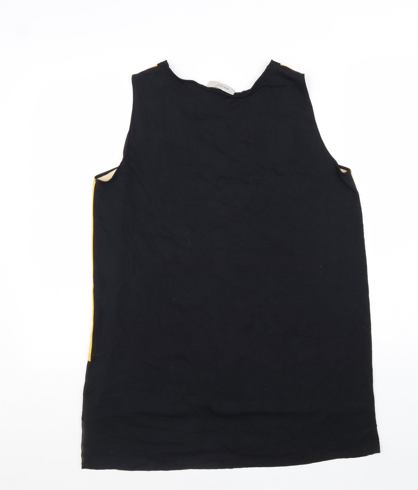 Per Una Womens Black Floral Polyester Basic Tank Size 14 V-Neck