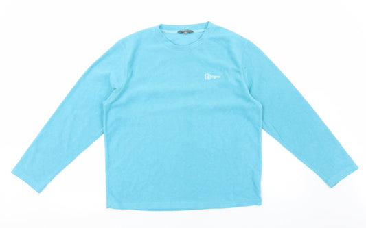 Hi Gear Womens Blue Round Neck Polyester Pullover Jumper Size 14