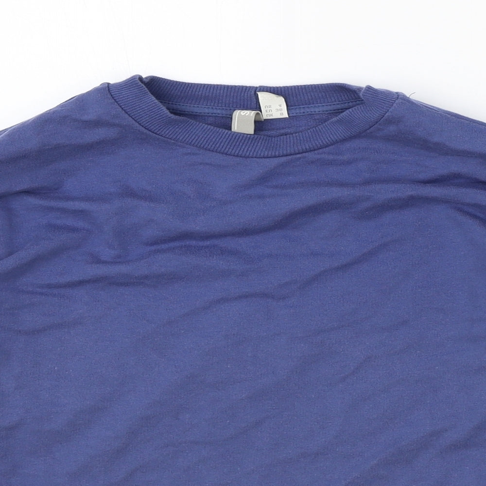 ASOS Womens Blue Cotton Pullover Sweatshirt Size 8 Pullover