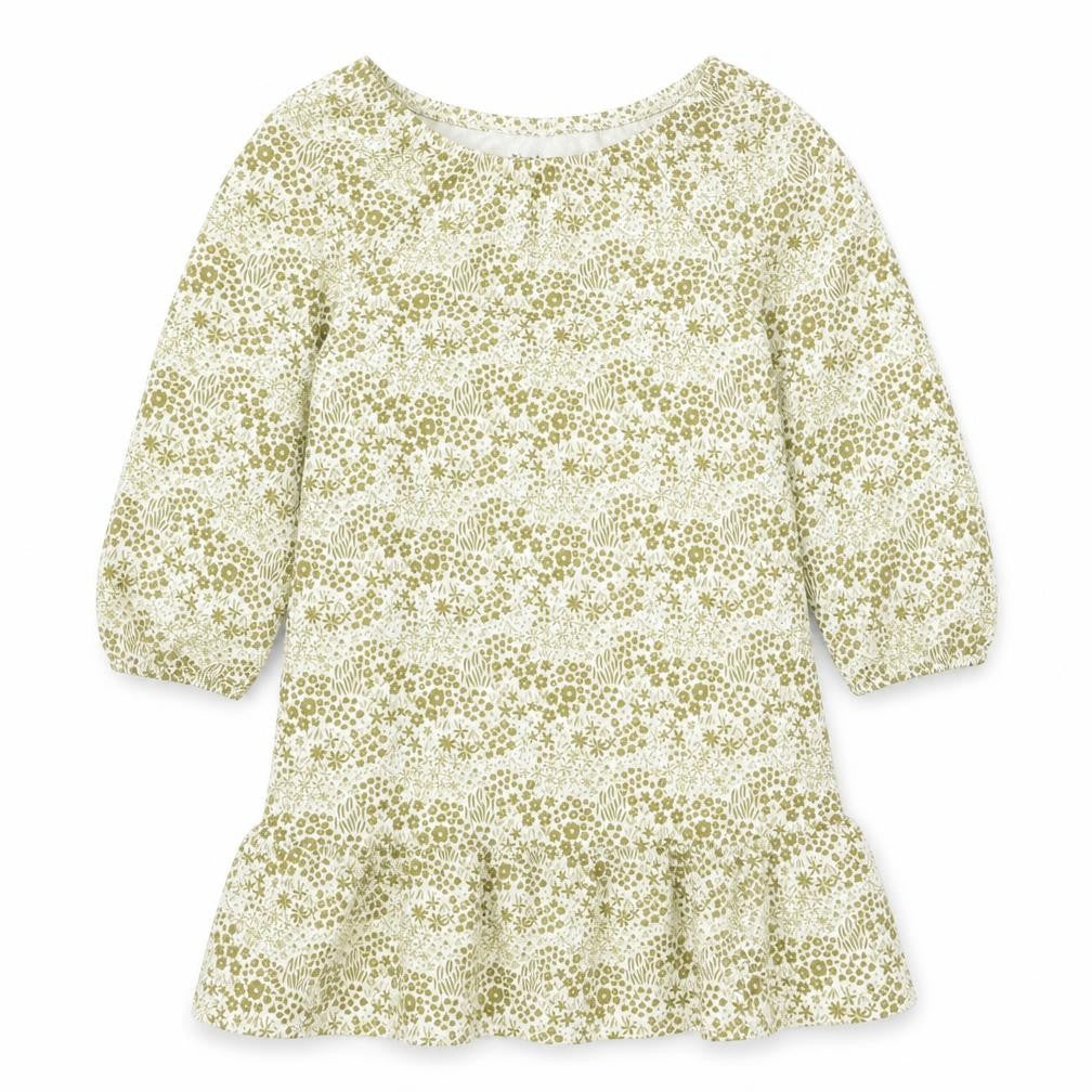 Nutmeg Girls White Geometric Polyester A-Line Size 5-6 Years Scoop Neck Pullover - Drop hem