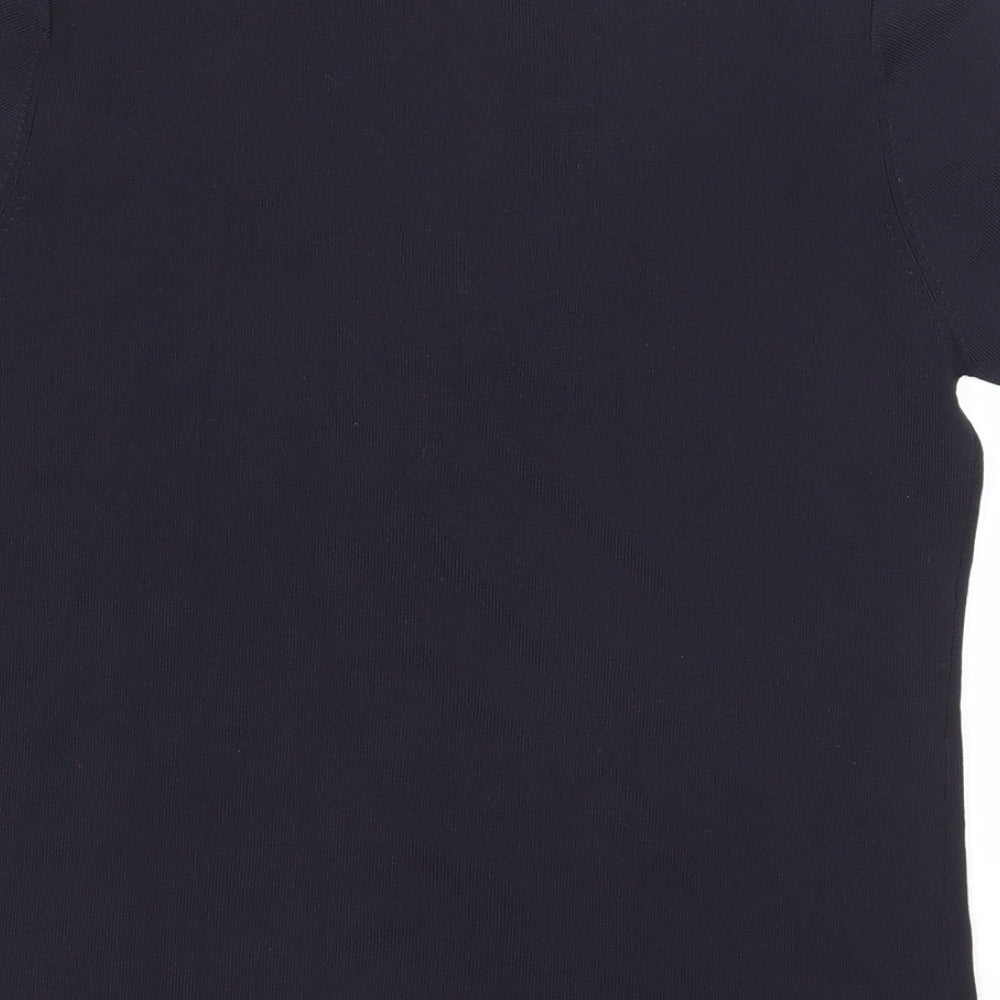 Berkertex Womens Blue V-Neck Viscose Pullover Jumper Size 14