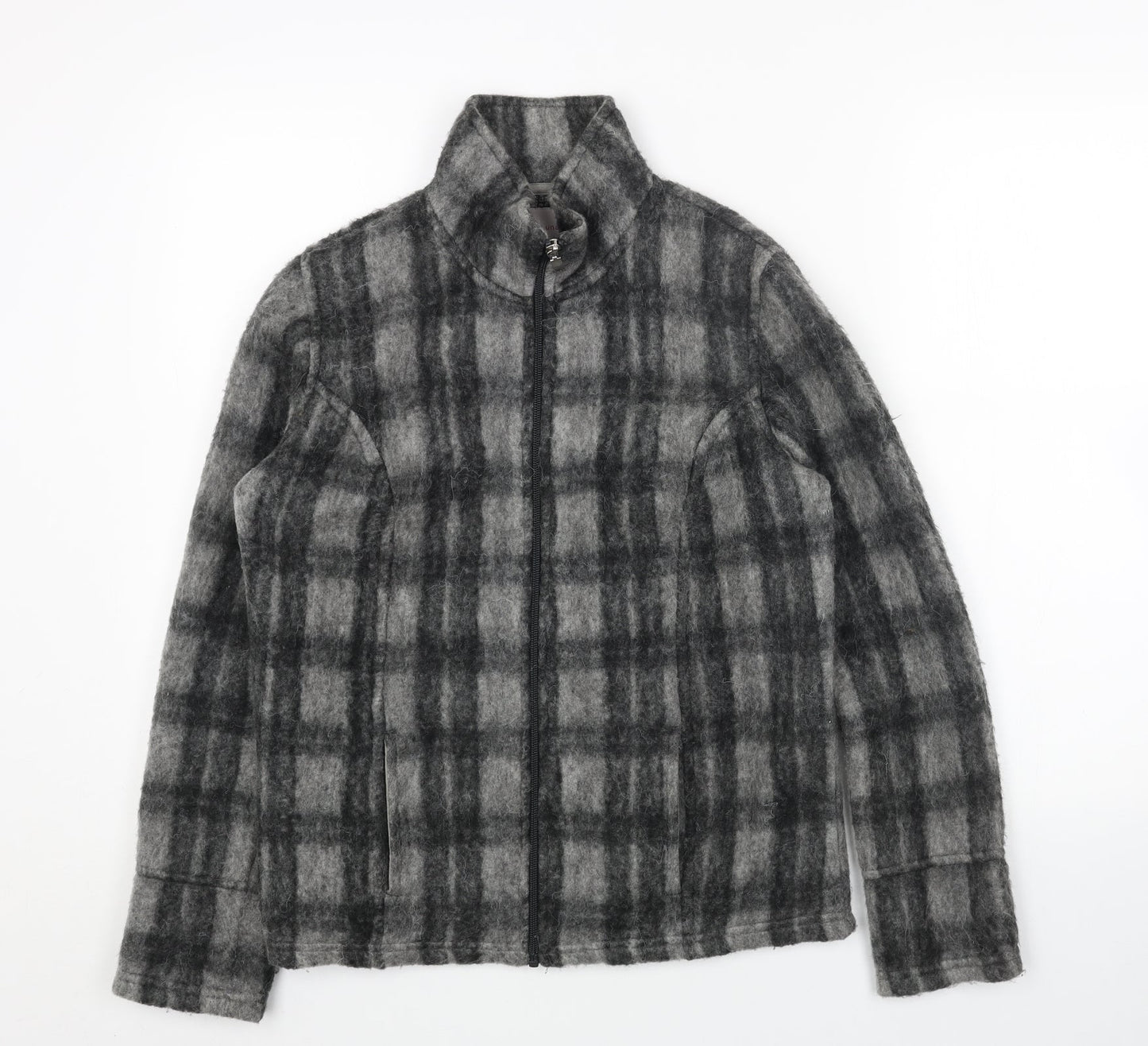 Per Una Womens Grey Geometric Jacket Size S Zip