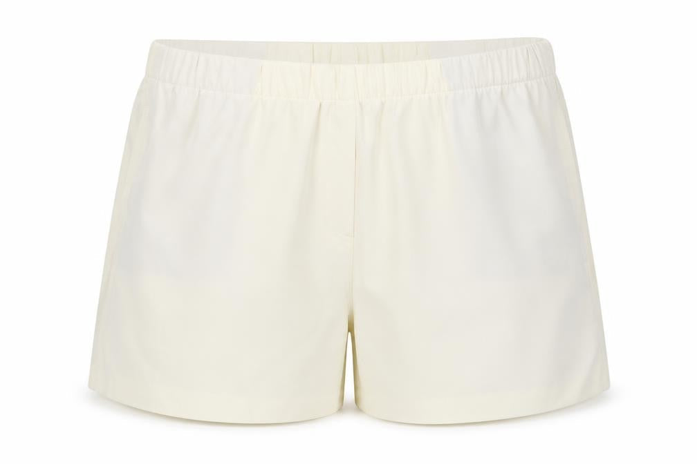 Marks and Spencer Womens Ivory Polyester Sweat Shorts Size 20 Regular Pull On