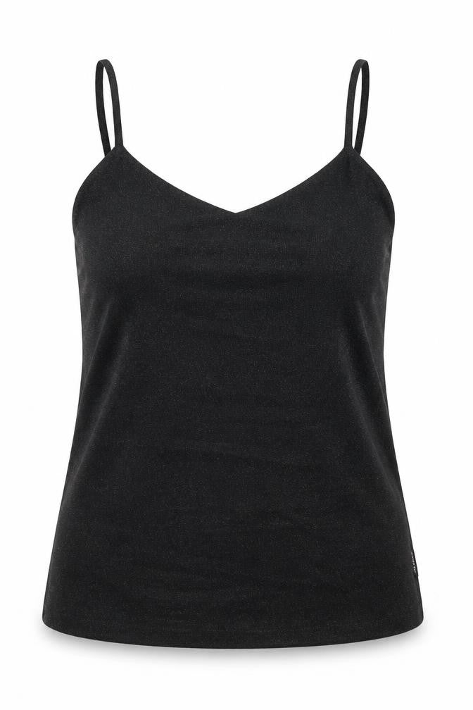 By Veer Womens Black Polyester Camisole Tank Size S V-Neck