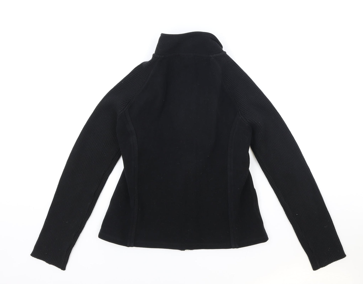 NEXT Womens Black Cotton Full Zip Sweatshirt Size 12 Zip