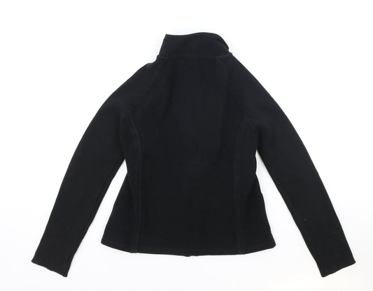 NEXT Womens Black Cotton Full Zip Sweatshirt Size 12 Zip