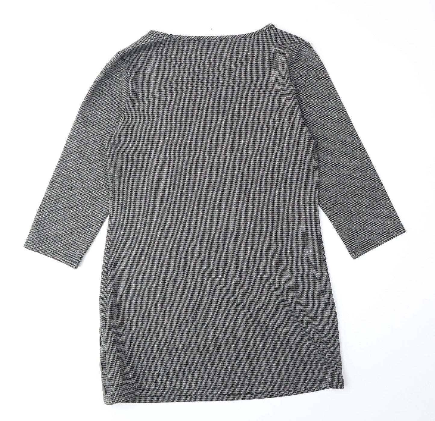 Papaya Womens Grey Polyester Shift Size 10 Scoop Neck Pullover