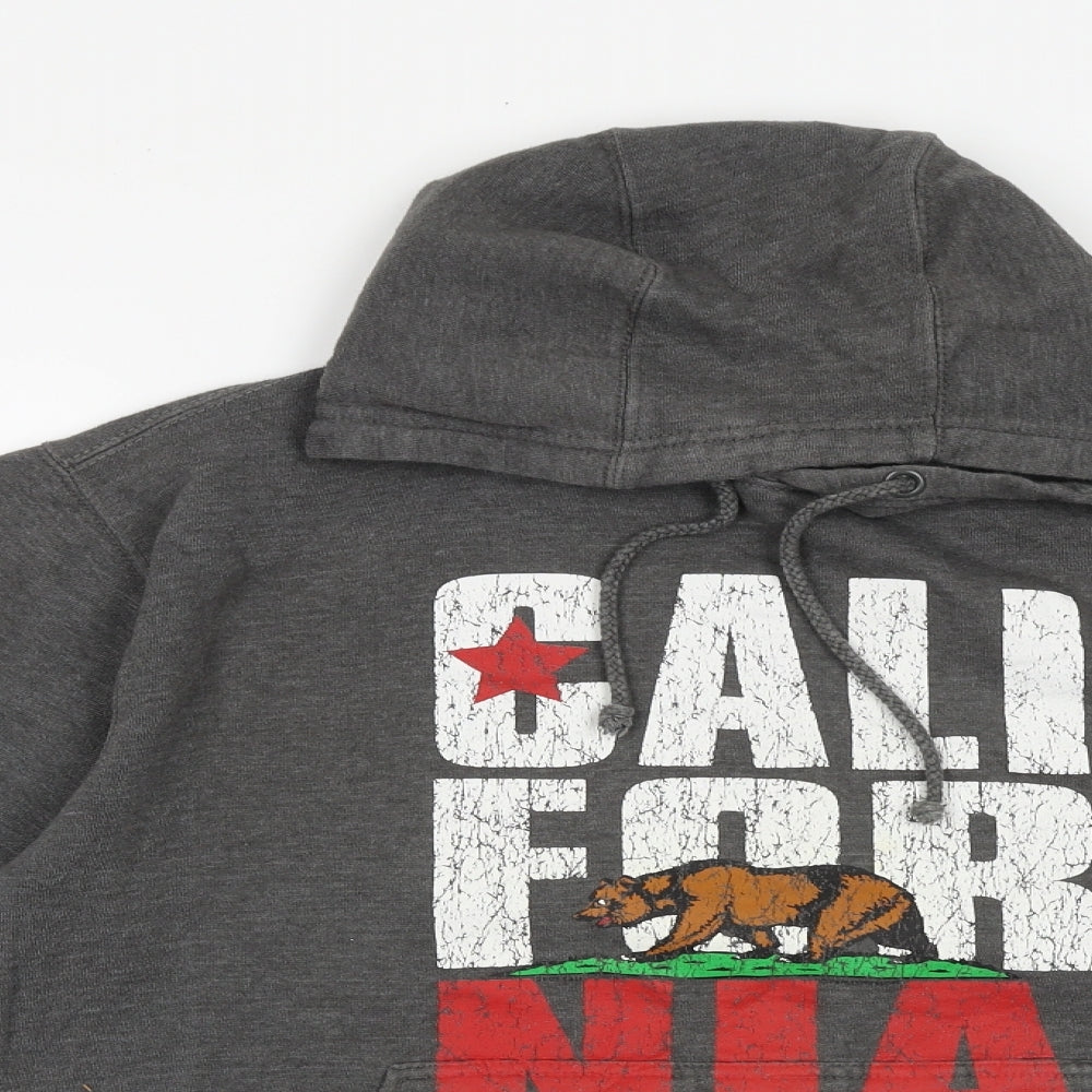 Dimco Apparel Mens Grey Cotton Pullover Hoodie Size S - California