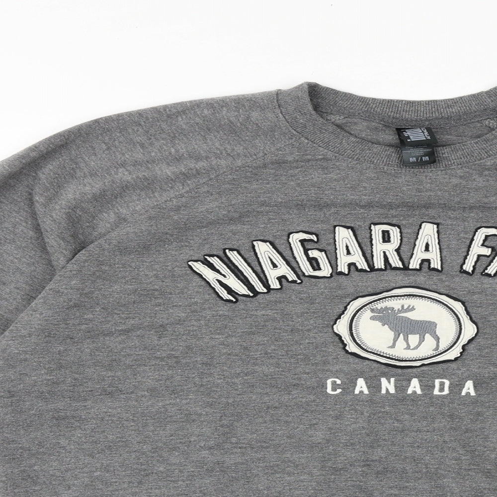 Initials Mens Grey Cotton Pullover Sweatshirt Size M - Niagara Falls