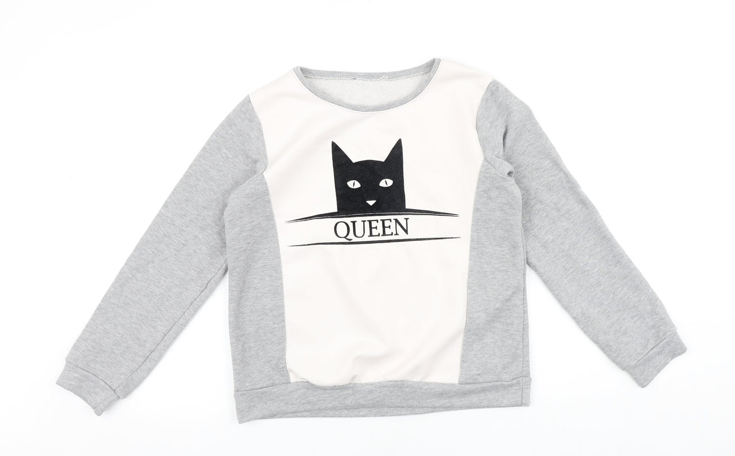 Forever Pink Womens Grey Cotton Pullover Sweatshirt Size XS Pullover - Queen