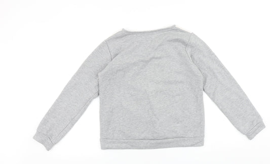 Forever Pink Womens Grey Cotton Pullover Sweatshirt Size XS Pullover - Queen