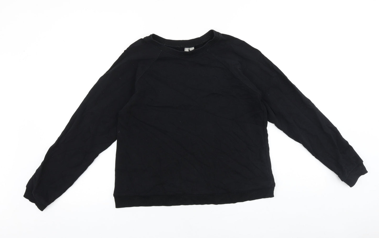 ASOS Womens Black Cotton Pullover Sweatshirt Size 6 Pullover