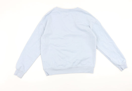 Disney Womens Blue Cotton Pullover Sweatshirt Size 2XS Pullover - Stitch Christmas