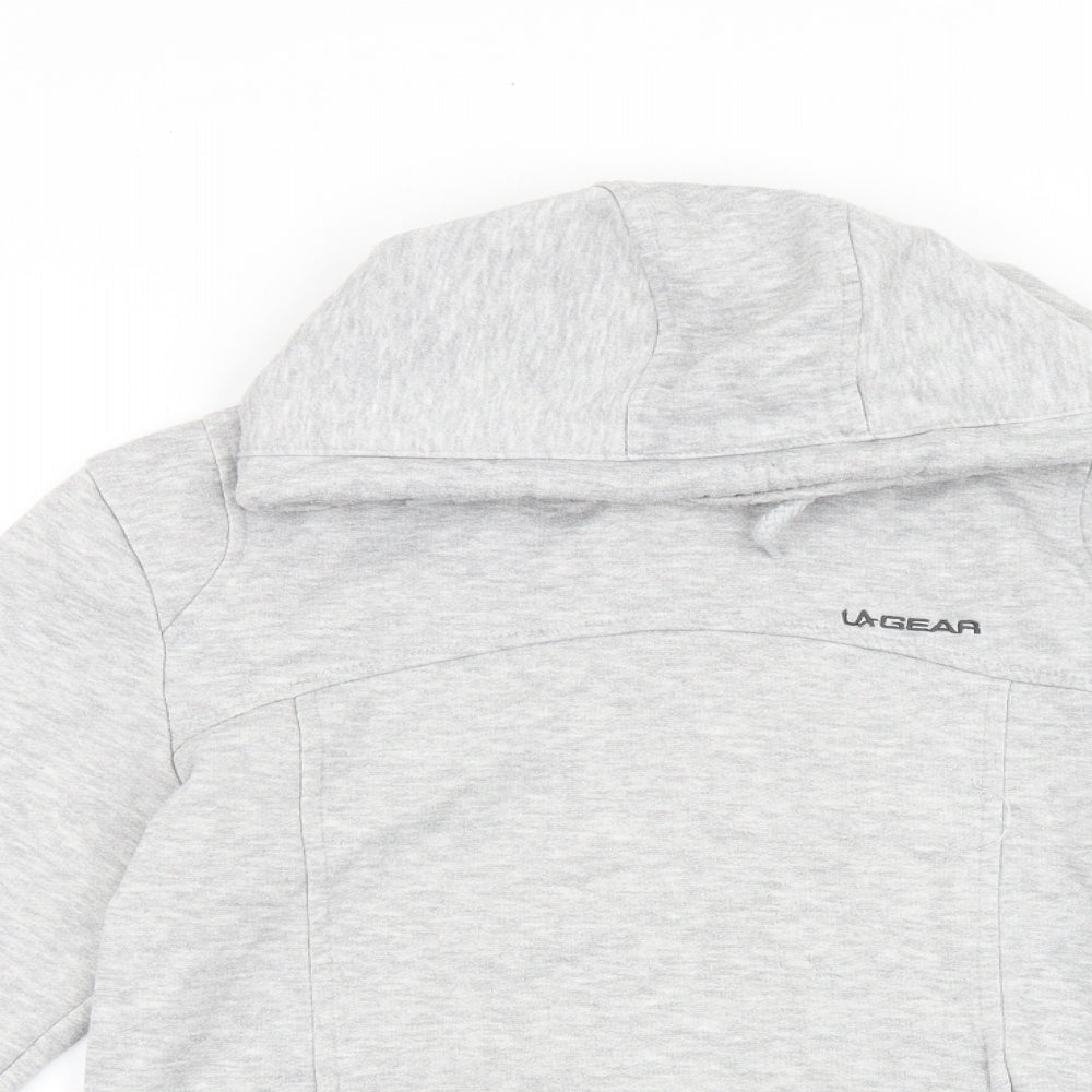 LA Gear Womens Grey Cotton Pullover Hoodie Size 6 Pullover