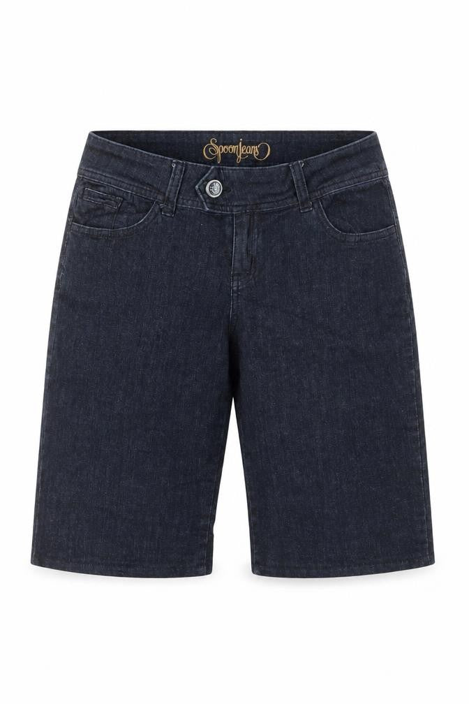 Spoon jeans Womens Blue Cotton Bermuda Shorts Size L Regular Zip