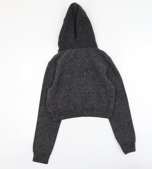 Hype Womens Grey Cotton Pullover Hoodie Size S Pullover