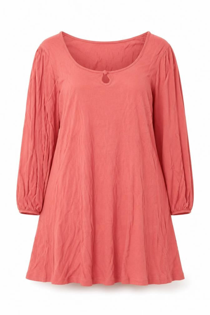 Marks and Spencer Womens Pink Viscose Basic T-Shirt Size 16 Scoop Neck