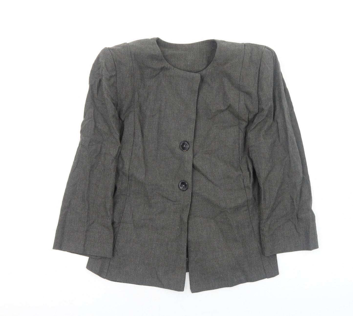 Preworn Womens Grey Jacket Blazer Size S Button