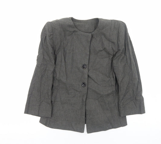 Preworn Womens Grey Jacket Blazer Size S Button