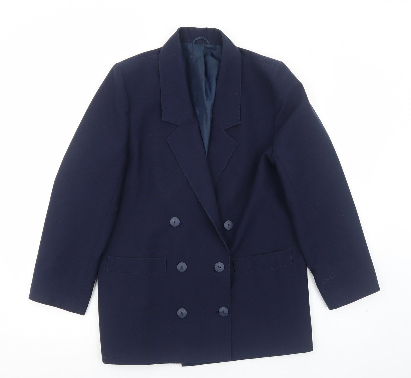 OPUS Womens Blue Cotton Jacket Blazer Size 10