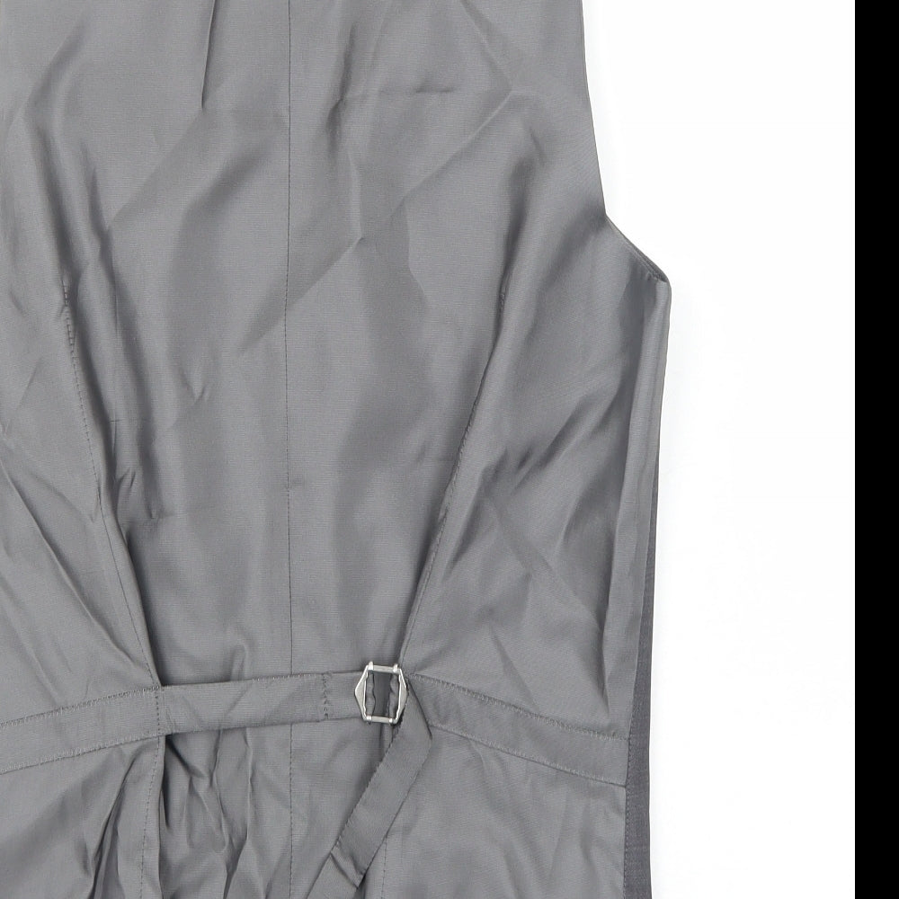 Marks and Spencer Mens Grey Polyester Jacket Suit Waistcoat Size M Regular