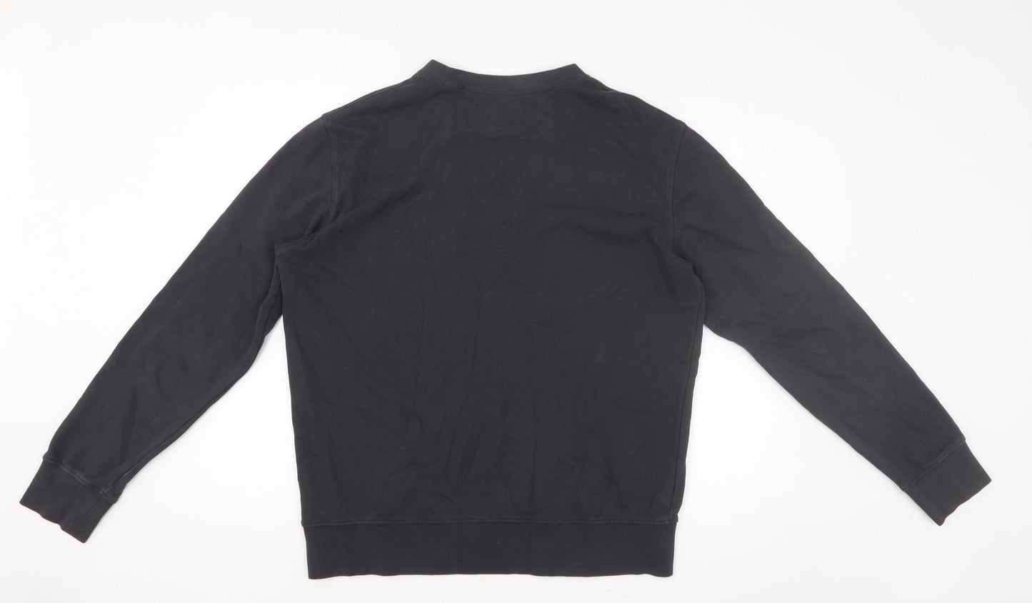 Marks and Spencer Womens Grey Round Neck Cotton Pullover Jumper Size M