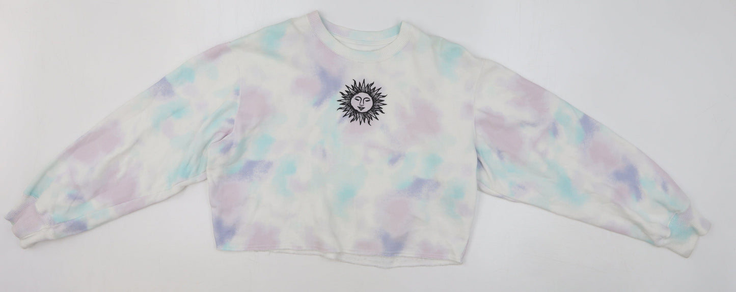 Hollister Womens Multicoloured Cotton Pullover Sweatshirt Size S Pullover - Tie Dye Pattern