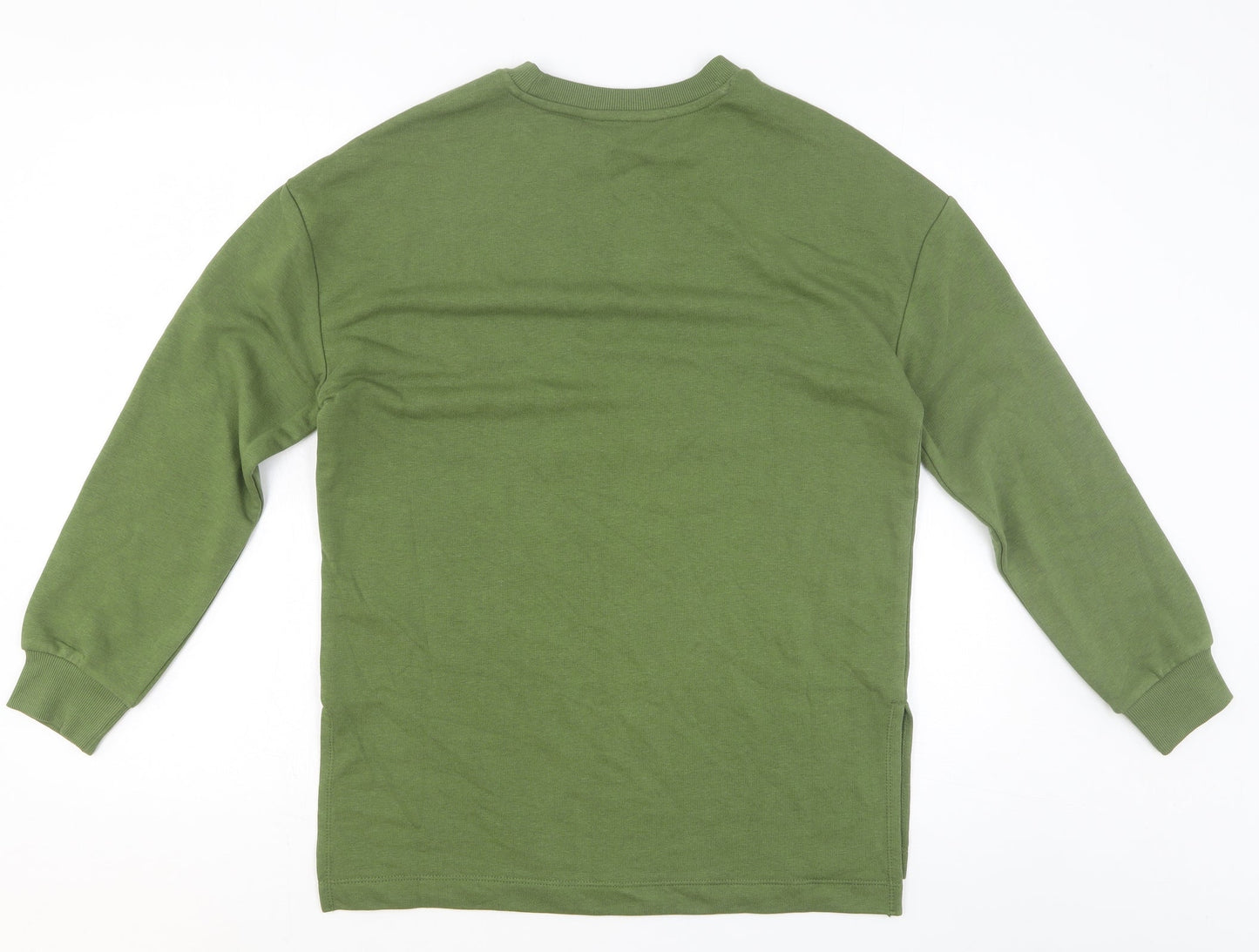 Marks and Spencer Womens Green Cotton Pullover Sweatshirt Size 8 Pullover