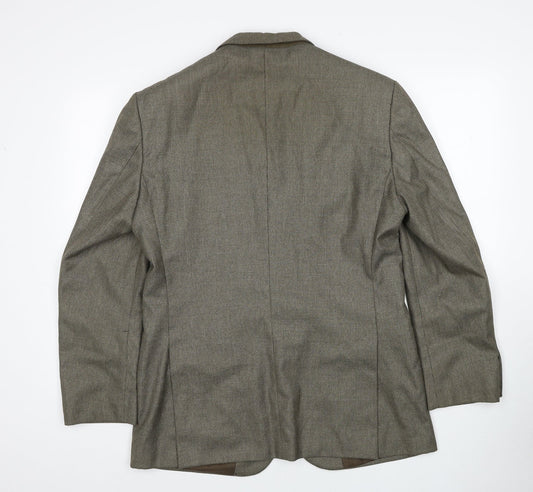 Marks and Spencer Mens Brown Polyester Jacket Blazer Size M Regular