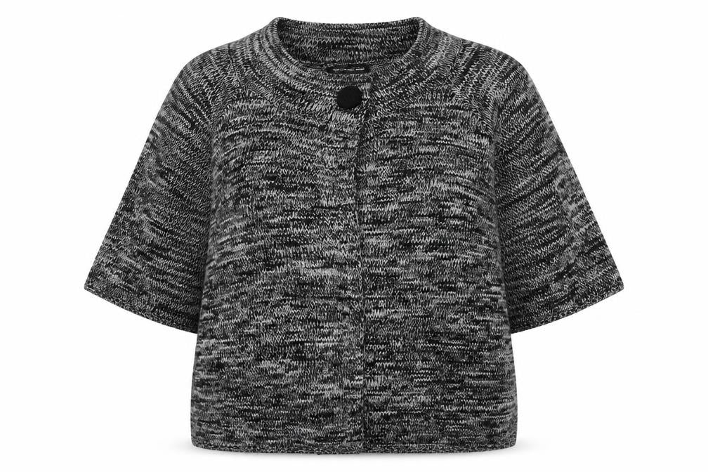 Jeffrey & Paula Womens Black Round Neck Acrylic Cardigan Jumper Size 16