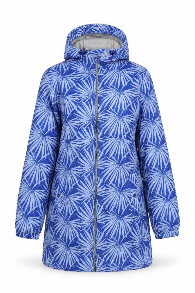 Marks & Spencer Womens Blue Geometric Jacket Size S Zip
