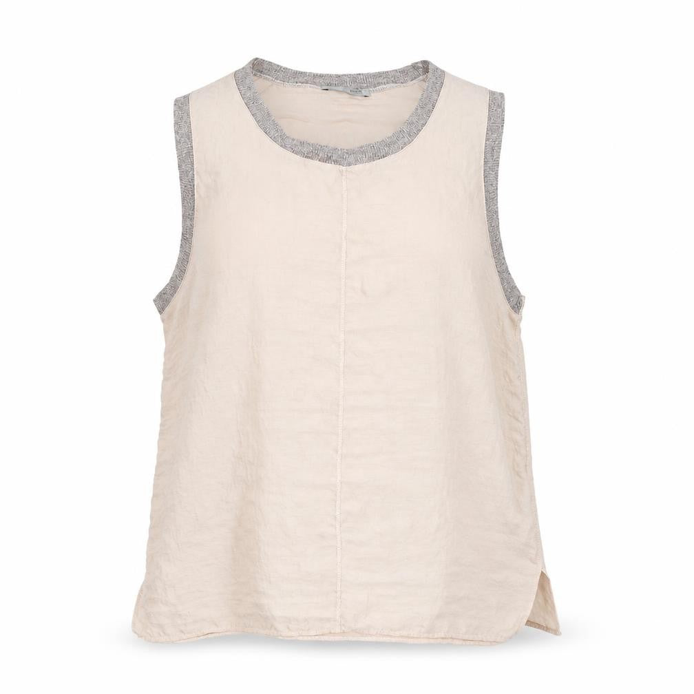 Zara Womens Pink Polyester Basic Tank Size L Round Neck