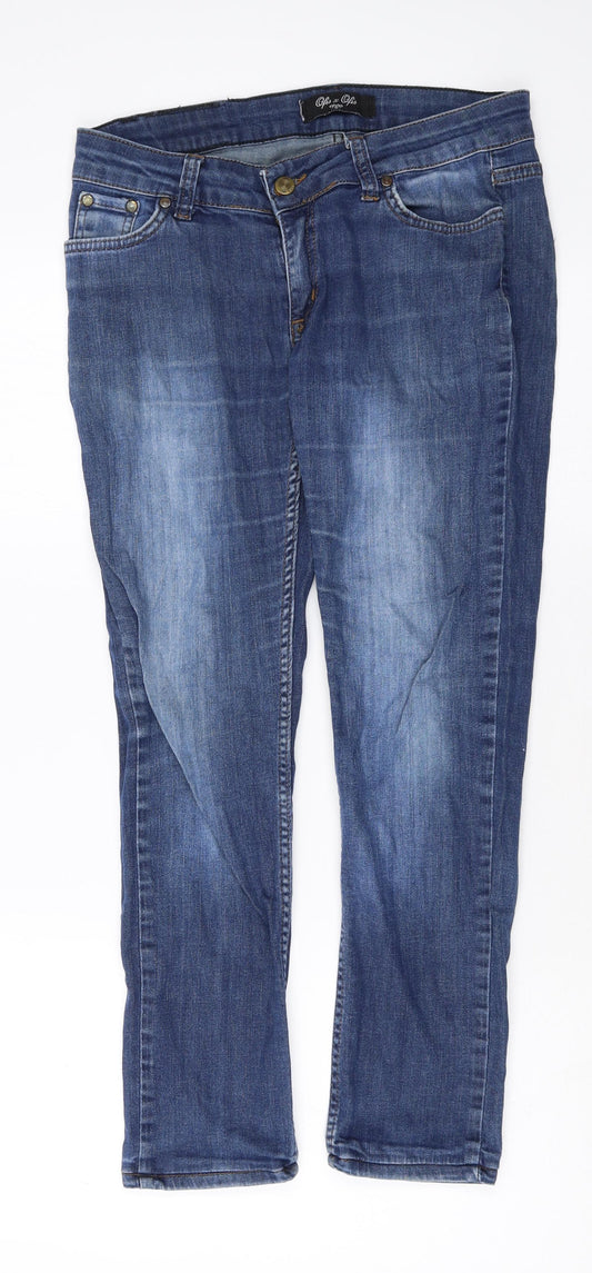 OFIS X OFIS Womens Blue Cotton Straight Jeans Size 31 in Regular Zip