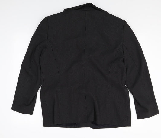 Gerry Weber Womens Black Polyacrylate Fibre Jacket Blazer Size 18
