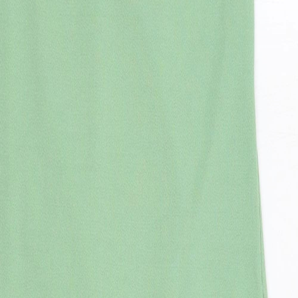 I SAW IT FIRST Womens Green Polyester Tank Dress Size 14 V-Neck Pullover