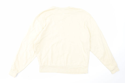 COLLUSION Mens Beige Cotton Pullover Sweatshirt Size XS
